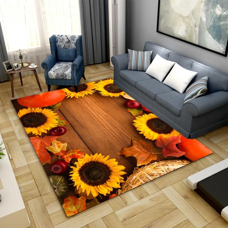Sunflower Carpet Room Decoration Floor Mat Cute Flowers Nordic Rug Carpets for Bedroom Door Mats Entrance Kitchen Mat Floral Rug