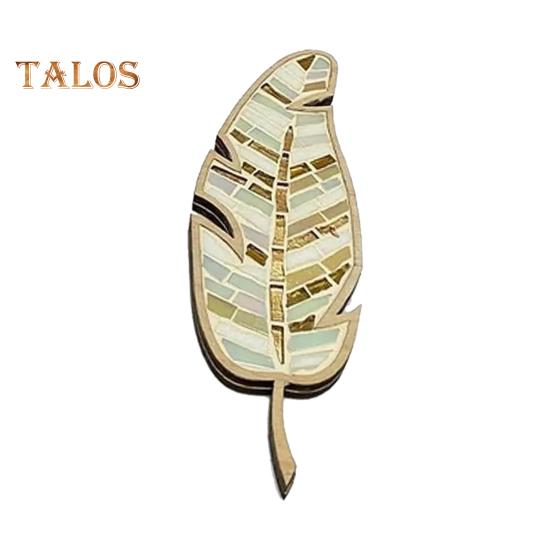 1 Set DIY Mosaic Leaf Kit Handmade Colorful Mosaic Craft Leaf Shape Home Office Decoration Adults Kids Crafts Lovers