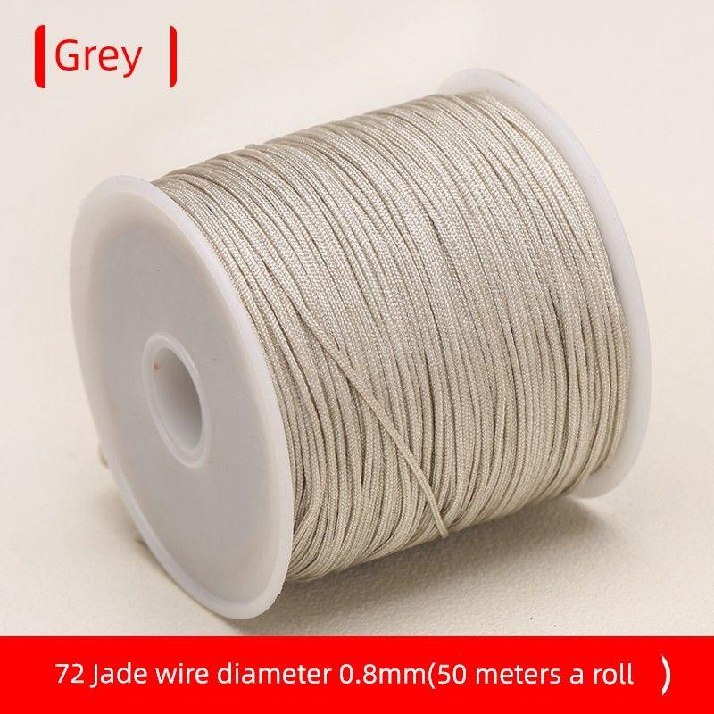 

Сделай сам Нет. 72 Плетеный веревочный браслет Материал Нефритовая нить No. 72 Jade line (gray)