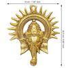 Soleil Métallique Doré Décoratif Ganesha Suspendu au Mur | Statue du Seigneur Ganesha Œuvre d'Art Murale - Pièce de Présentation Décorative pour la Décoration Murale