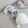 Knitted Dog Sweater Warm Universal Pet Dog Clothes Comfort Bear Pattren Pet Cardigan for Small Medium Dogs Chihuahua Puppy Pet