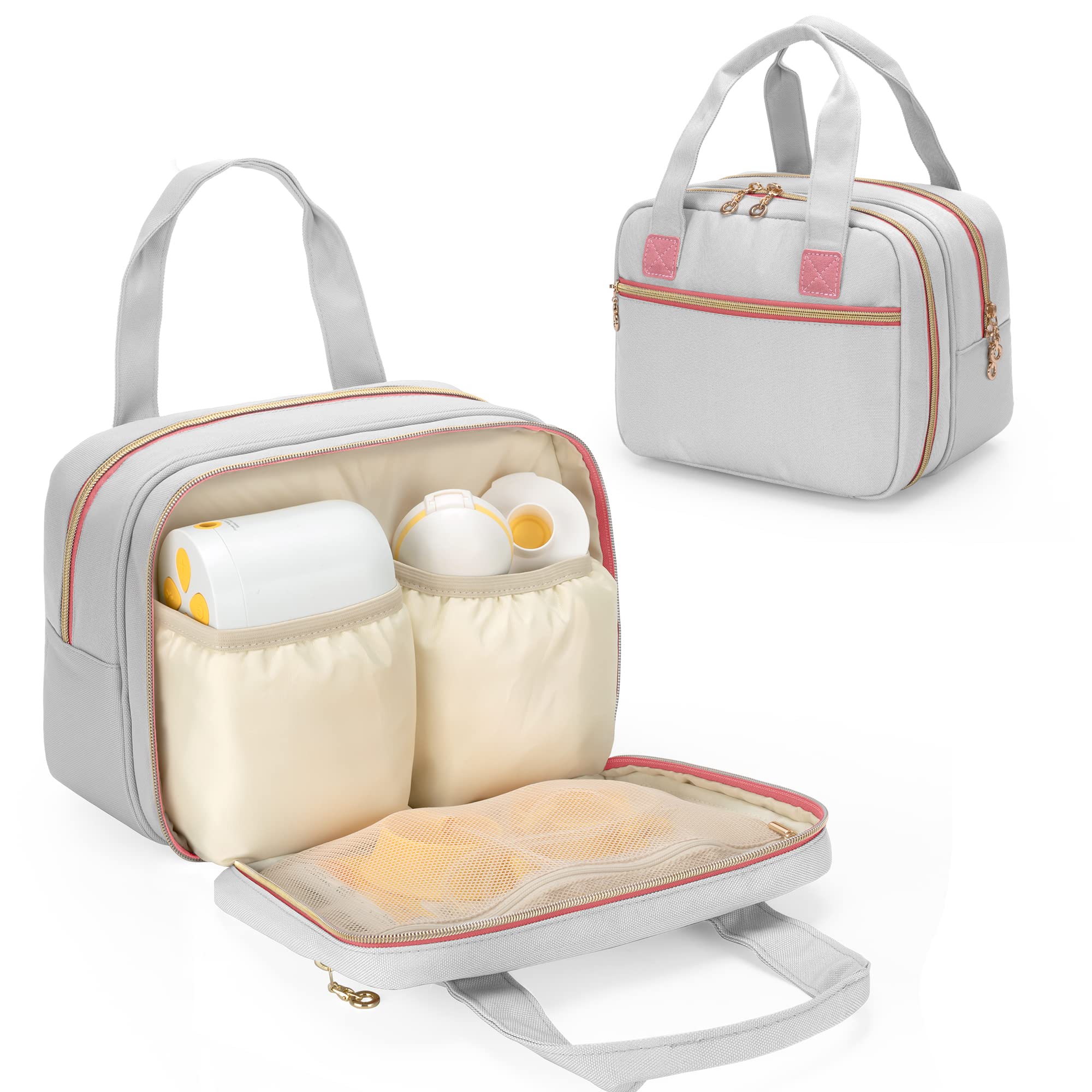 

Сумка для молокоотсоса Damero, Сумка для грудного молока, Чехол для детских бутылочек, Большая вместимость, Портативная, Идеально подходит для возвращения к работе, детского сада и прогулок, Серая