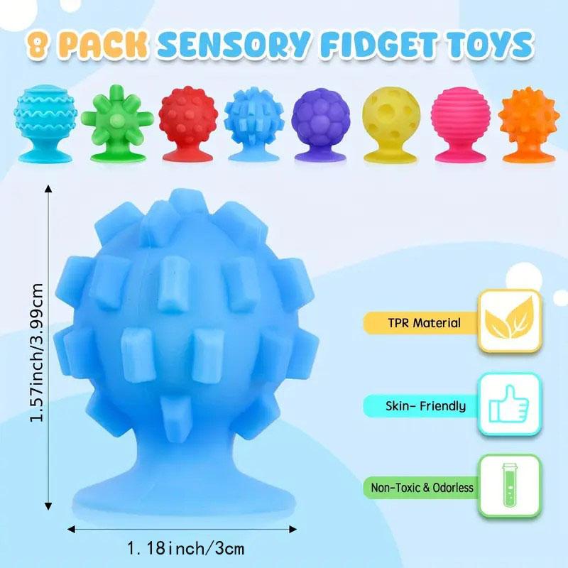 Giocattoli Sensoriali Fidget con Ventose Testurizzate per Sollievo da Ansia Autismo Giocattoli Fidget Anti Stress Giocattoli Educativi Montessori per Bambini