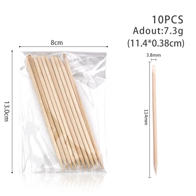 

Палочки для дизайна ногтей из апельсинового дерева - двусторонние: Инструмент для удаления омертвевшей кожи и декорирования (100 шт)