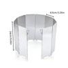 Outdoor Camping Cooking Burners Windproof Screen Aluminum Alloys Stove Windscreen 10 Plates Folding Furnaces Windshield