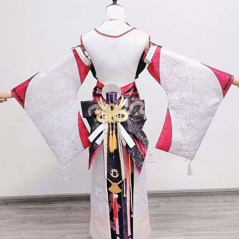 Yae Miko Celá súprava Guuji Yae Cosplay Kostým Parochňa Zarábajúca Pokrývka hlavy Uši Chvost Pre Comic Con