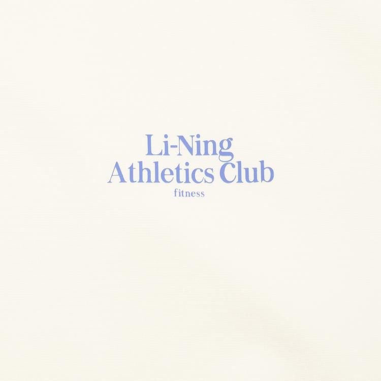 Li-Ning Cool Tea T-Shirt Quick-Dry Cool Casual Round Neck Printed Letter Sports Short Sleeve Women Tops Off-White ATSU590-1