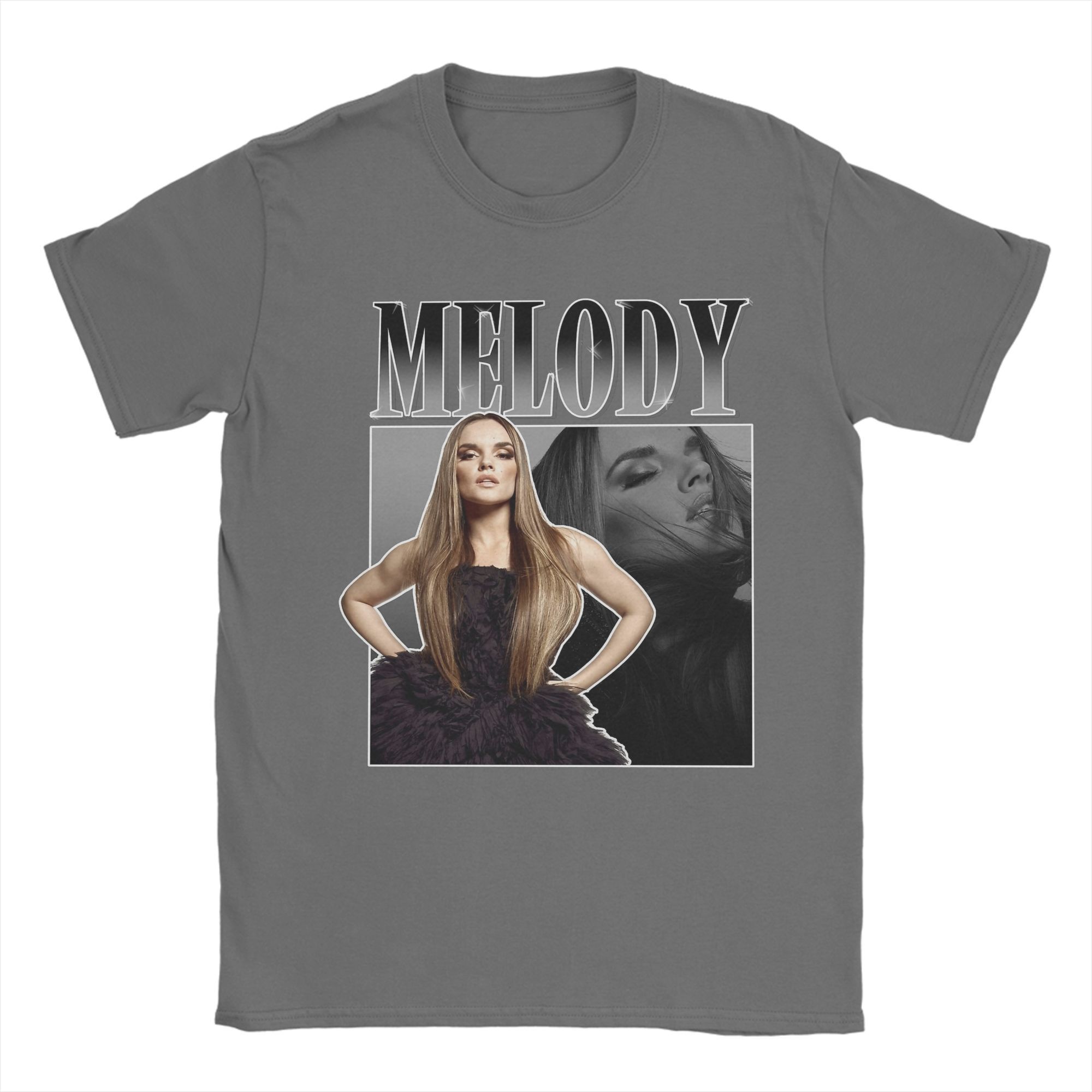 

Men s T-Shirt Spain Melody Esa Diva Vintage Pure Cotton Tee Short Sleeve 2025 European Song Contest T Shirt Clothing Plus Size 4XL