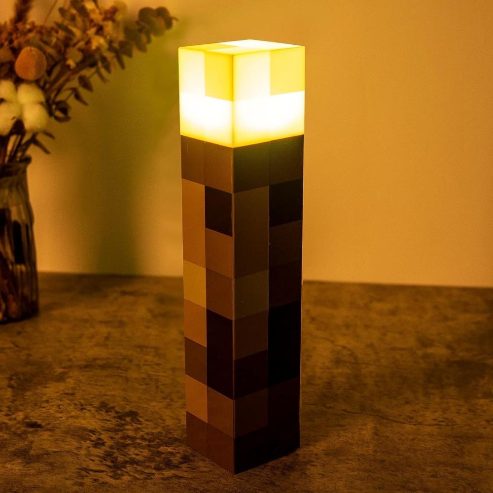 Lampe Torche MC Game Brownstone Figurine 4 Couleurs LED Veilleuse Décorative Lampe de Table Chambre Recharge USB avec Boucle Jouet Cadeau pour Enfants