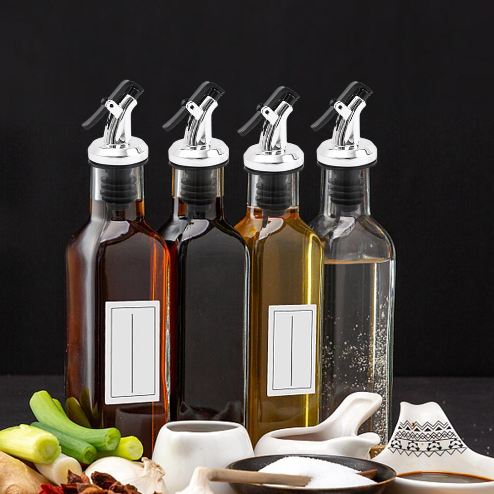 Tappo per Bottiglia d'Olio Guarnizione in Gomma per Alimenti Versatore per Vino Tappo di Blocco Sigillante a Prova di Perdite Beccuccio Spruzzatore Erogatore per Liquore Strumento da Cucina