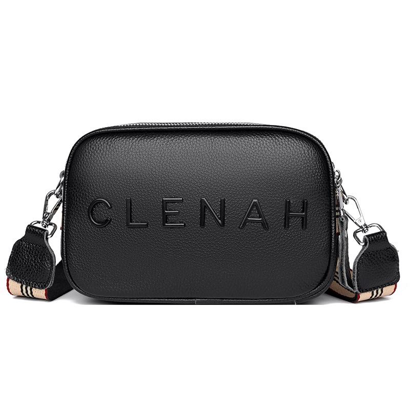 

Женская сумка из натуральной кожи в гонконгском стиле, первый слой коровьей кожи, модная и простая сумка через плечо из натуральной кожи из мягкой кожи чёрный