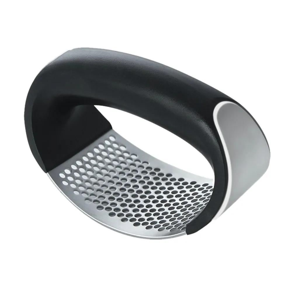 

Чеснокодавка из нержавеющей стали, измельчитель чеснока, измельчитель кухонных принадлежностей, соковыжималка для овощей и чеснока, давилка с длинной ручкой, мясорубка