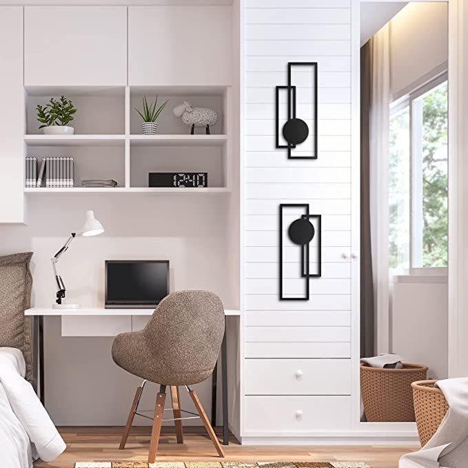 Nordic Iron Line Wall Hanging Ornament Antique Silhouette Metal Pendant Art Crafts Living Room Home Office Decoration