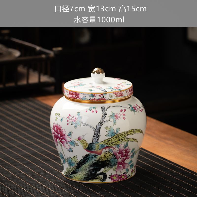 Blue and White Ceramic Sealed Jar Candy Coffee Storage General Jar Household Moisture-proof Tea Jars Tea Packaging Jars Tea Box