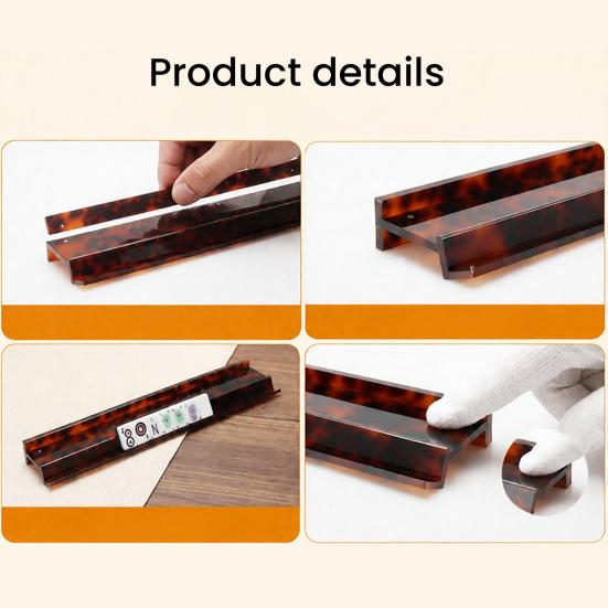 1/4Pcs American Mahjong Rack with Pusher, Non-slip Acrylic Mah Jongg Tile Holder & Pusher Bar, Mahjong Accessories for Home & Party Play
