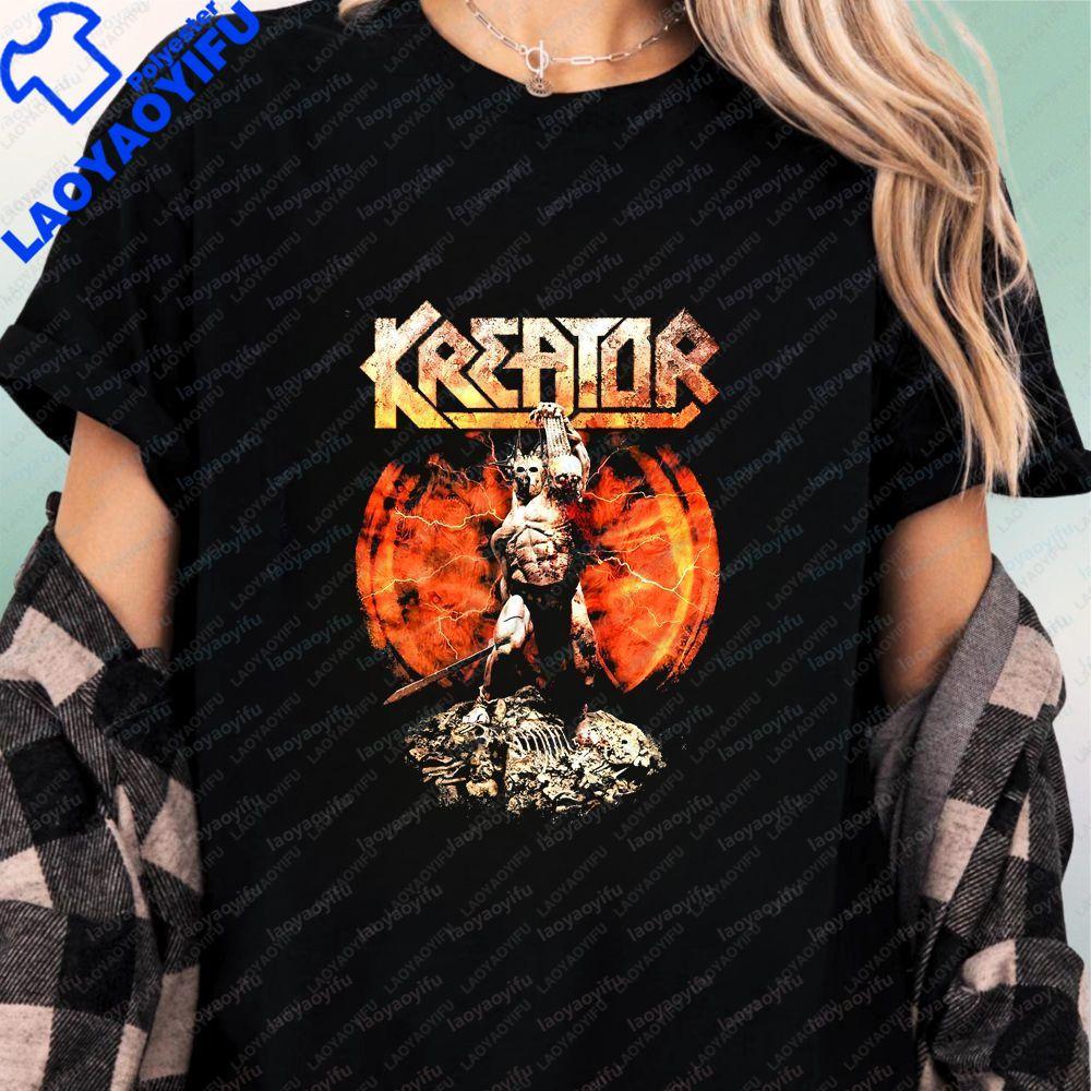 KREATOR Printed Shirt - Gender-neutral Trendy Original Streetwear Short-Sleeved T-Shirt for Both Unisex and WoUnisex (Large Size)