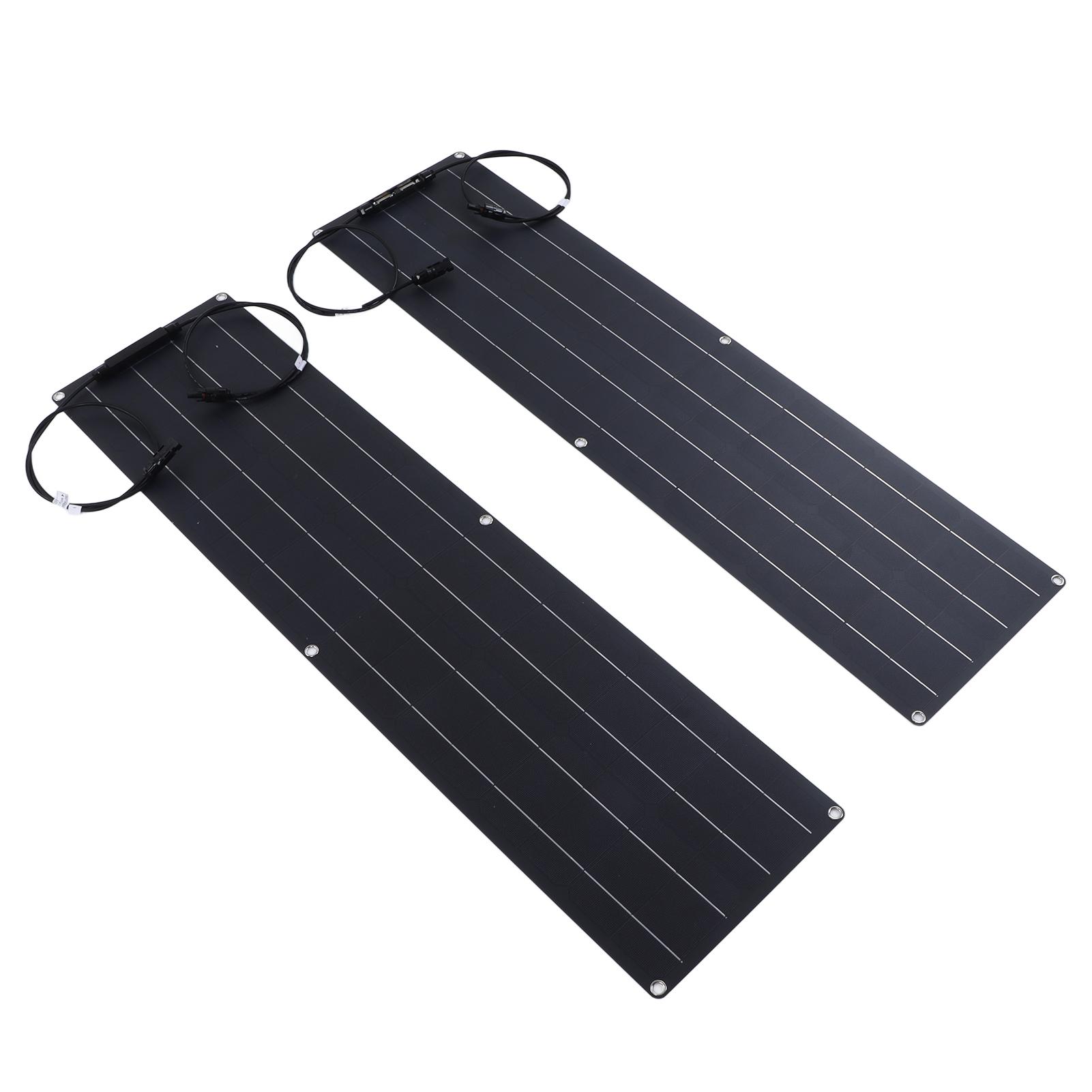 

Гибкая солнечная панель 100 Вт с кабелем Монокристаллическая ПЭТ фотоэлектрическая панель для электростанции Черная