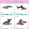 Conjunto de Figuras Realistas de Animais Oceânicos Apresentando Tubarões Tartarugas Golfinhos Pinguins e Caranguejos Para Crianças e Colecionadores