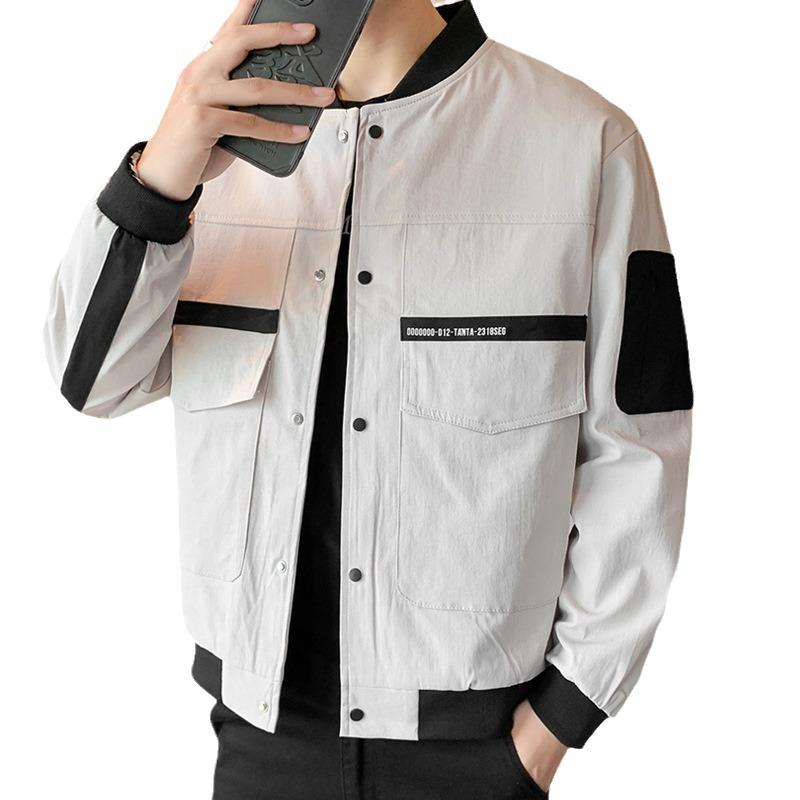 Men's jacket jacket spring and autumn new trend casual Korean version of handsome men's clothing versatile youth baseball uniform jacket