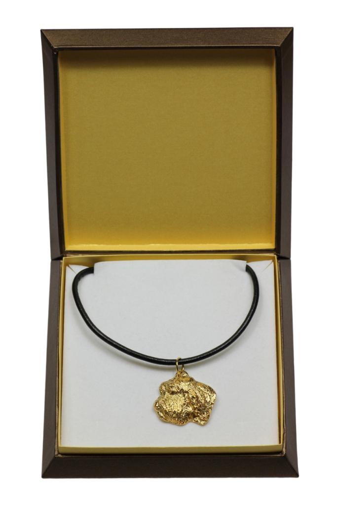 

Petit Basset Griffon Vendéen - Dog necklace in gift box, gold-plated pendant for dog fan, striking jewellery by Art-Dog