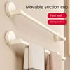 Strong Adsorption Aluminum Towel Bar Removable Toilet Towel Rod Suction Cup Towel Rack  Corner