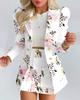 Casual Fashion Solid Color Women's Shirts Puff Sleeves Elegant Tops Shorts Casual Suit