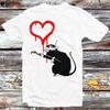Banksy Inspired Painting Artist Rat T Shirt B1213