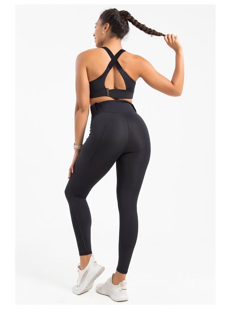 Grote Maten Prachtige Rug Schokbestendige Sportbeha met YKK Rits - Verstelbaar voor Hardlopen en Fitness, Ondersteunt tot 90 kg.