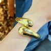 Fashion Commuting Simple Water Drop Type Glossy Bracelet Women'S Gold And Silver Opening Light Luxury High-End Jewelry