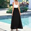 Damen-Farbblock-Sommer-Freizeit- und Mode-Ärmelloses langes Kleid
