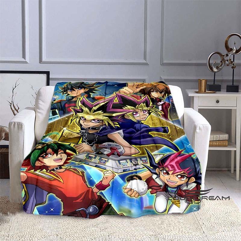 YuGiOh Anime  Cartoon Blanket  Ideal for Home Bedroom Sofa Office Hiking and Napping A Perfect Holiday Gift