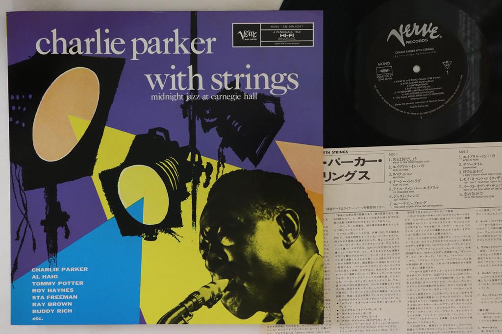 LP Record CHARLIE PARKER - Midnight Jazz At Carnegie Hall 20MJ0017 VERVE 1985 Japan Jazz