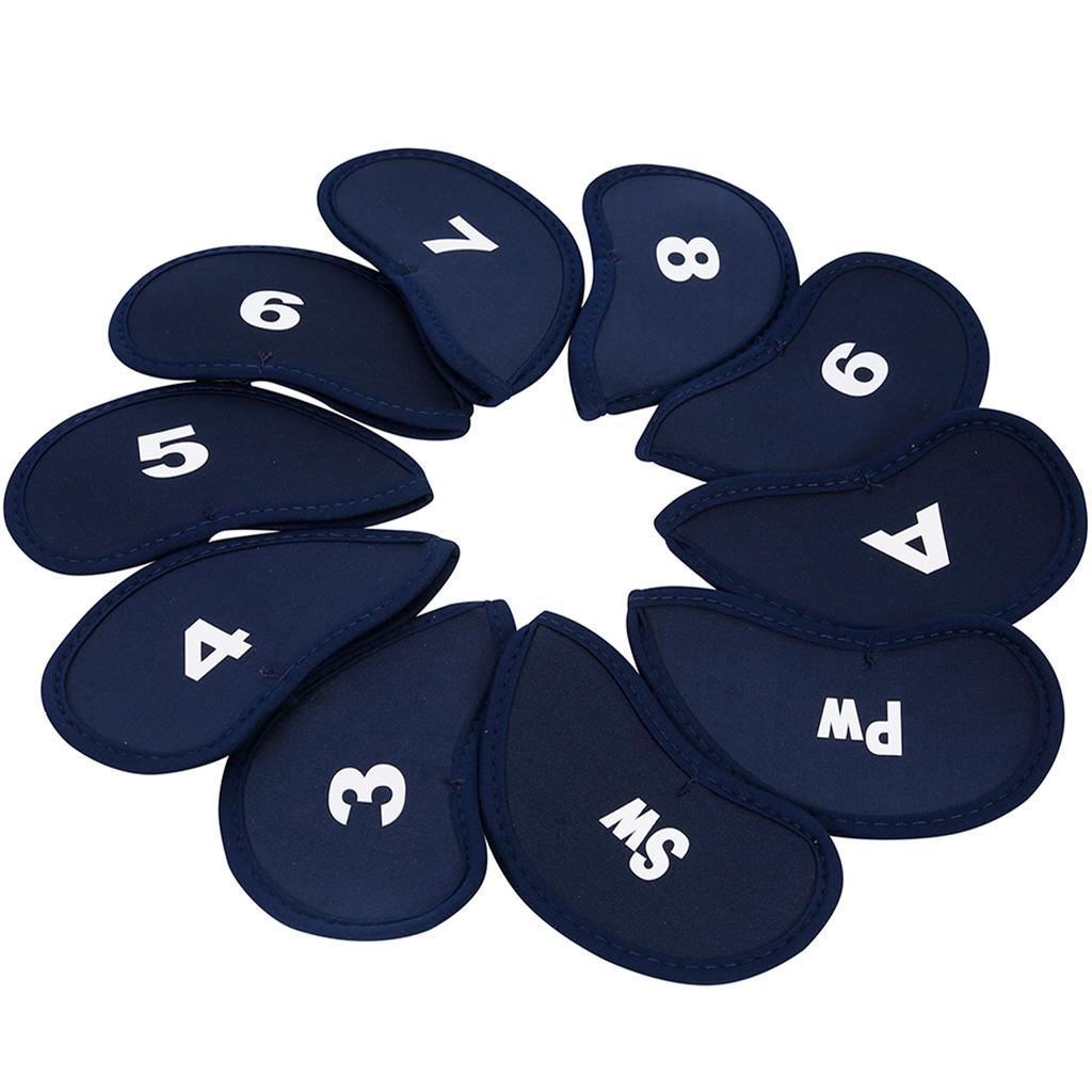 10Pcs Soft Golf Iron Head Covers Protective Golf Headcover Protective Cover Rod Head Cases Golf Accessories Nduring
