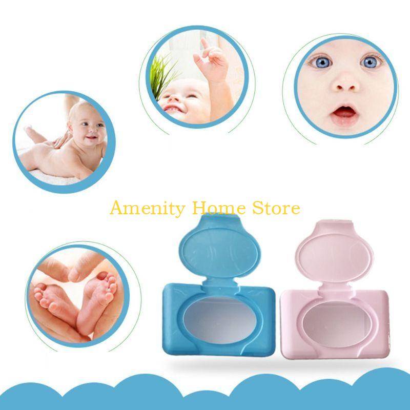 F26C Tabletop Tissue Organizer Baby Wet Wipe Storage Box for Living Room Bedroom Kitchen Countertops Wipe Dispenser Dustproof