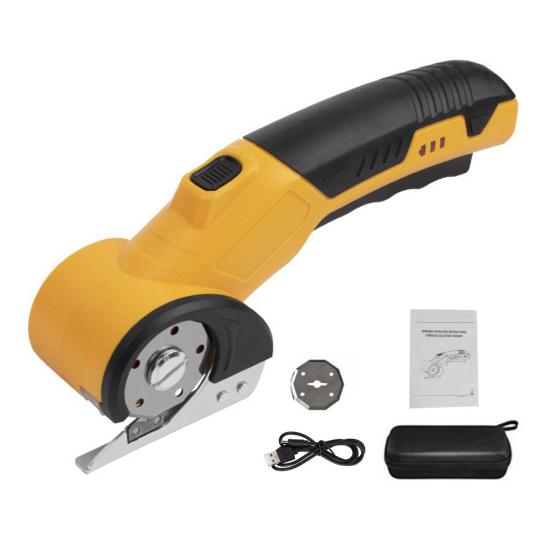 Electric Scissor Rechargeable Cardboard Cutter Light 2000mAh with LED Battery Rotary Cutter for Cloth Leather