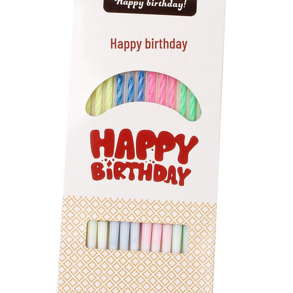 Smokeless Spiral Birthday Cake Candles - Colorful Crystal Design with Free Shipping