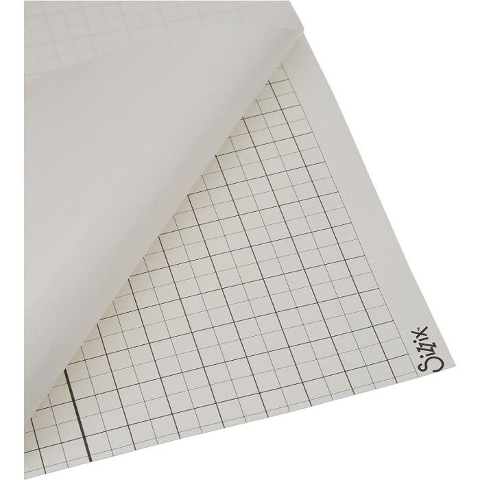 Feuilles quadrillées - Autocollantes - Pour pochoirs, tampons - A4 - 5 feuilles - Sizzix