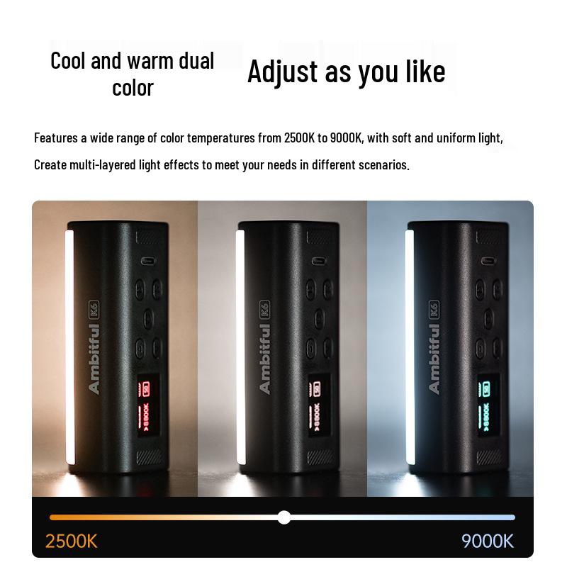 Ambitful K6 Magnetisches Mini-RGB-Softlicht für Videoaufnahmen