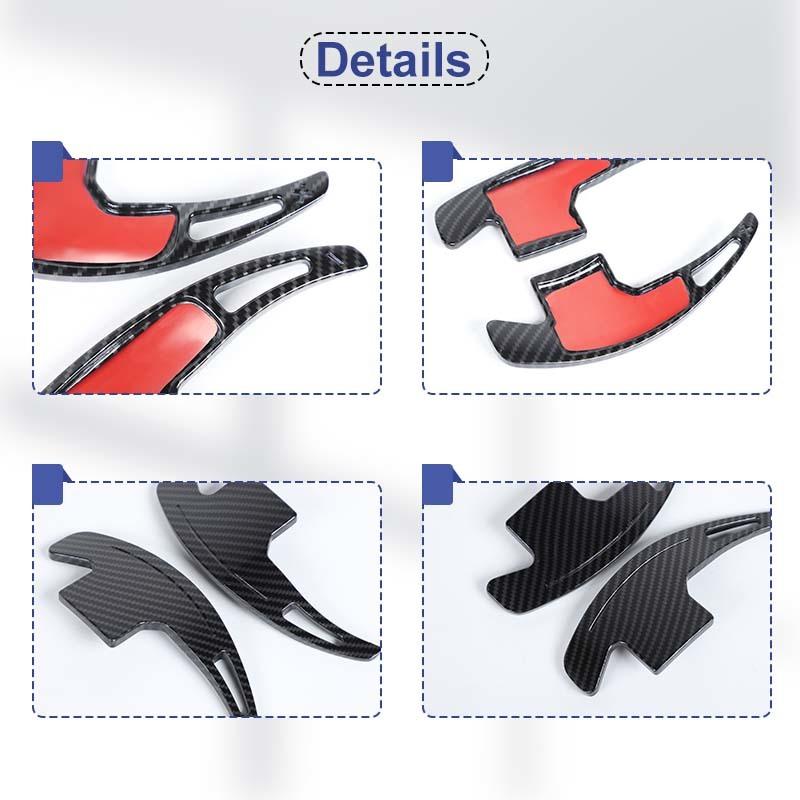 Car Shift Paddles Decorative Cover Stickers Fit For Ford Mustang 2015 Up Aluminum Alloy Interior Accessories