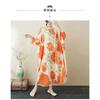 2025 Printed Stand Neck Loose Extra-Large Size Vacation Dress