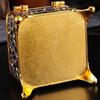 Mini Square Shape Jewelry Storage Box Necklace Organizer,Large Size Inlaid Gem Alloy Ring Storage Jar Unique Gift for Family