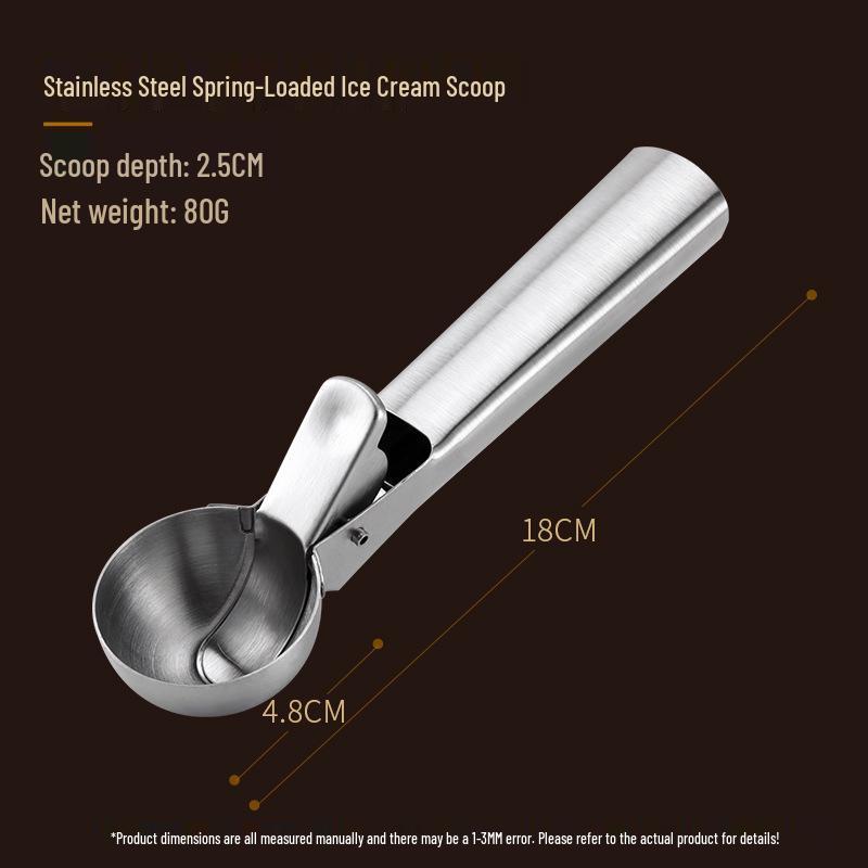 Stainless Steel Ice Cream Scoop and Dessert Spoon