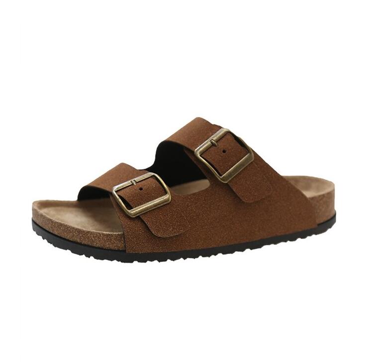 Flat Slippers Women Men Slippers Luxury Indoor Bottom Non Slip Cork Slippers Women's Beach Outdoor Home Flip Flops Sandals2024