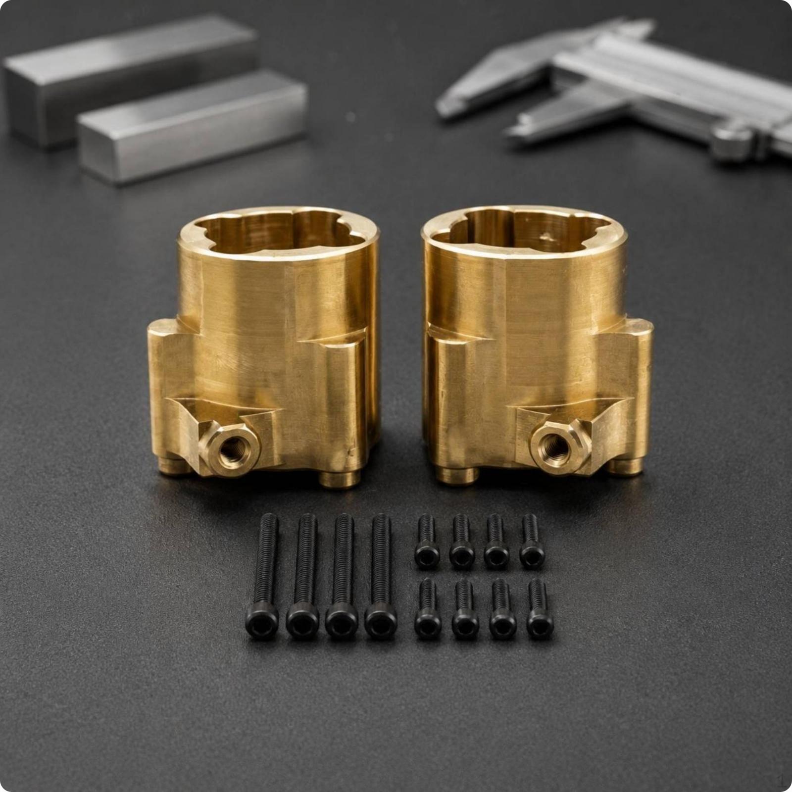 Brass Rear Axle Cup Side Mounting Lugs Machined Openings