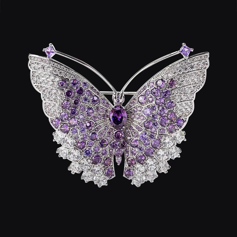 Butterfly Brooch with An Ethereal Charm, High-end Women's Exquisite and Fashionable Brooch Dress, Versatile Design Pin