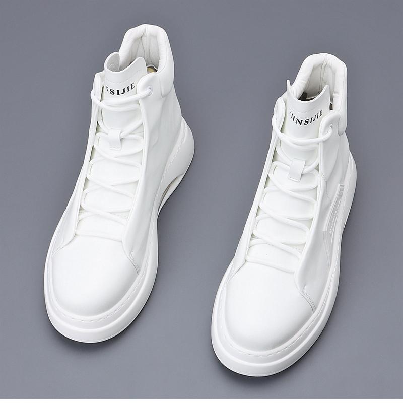 Fashion New Men's High Tops Thick Bottom Lace Up Air Cushion Shoes Male Causal Flats Moccasins Sports Walking Sneakers Zapatos Hombre