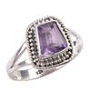 Natural Pink Amethyst Gemstone Handmade 925 Solid Silver Jewelry Ring S.9 d4F79
