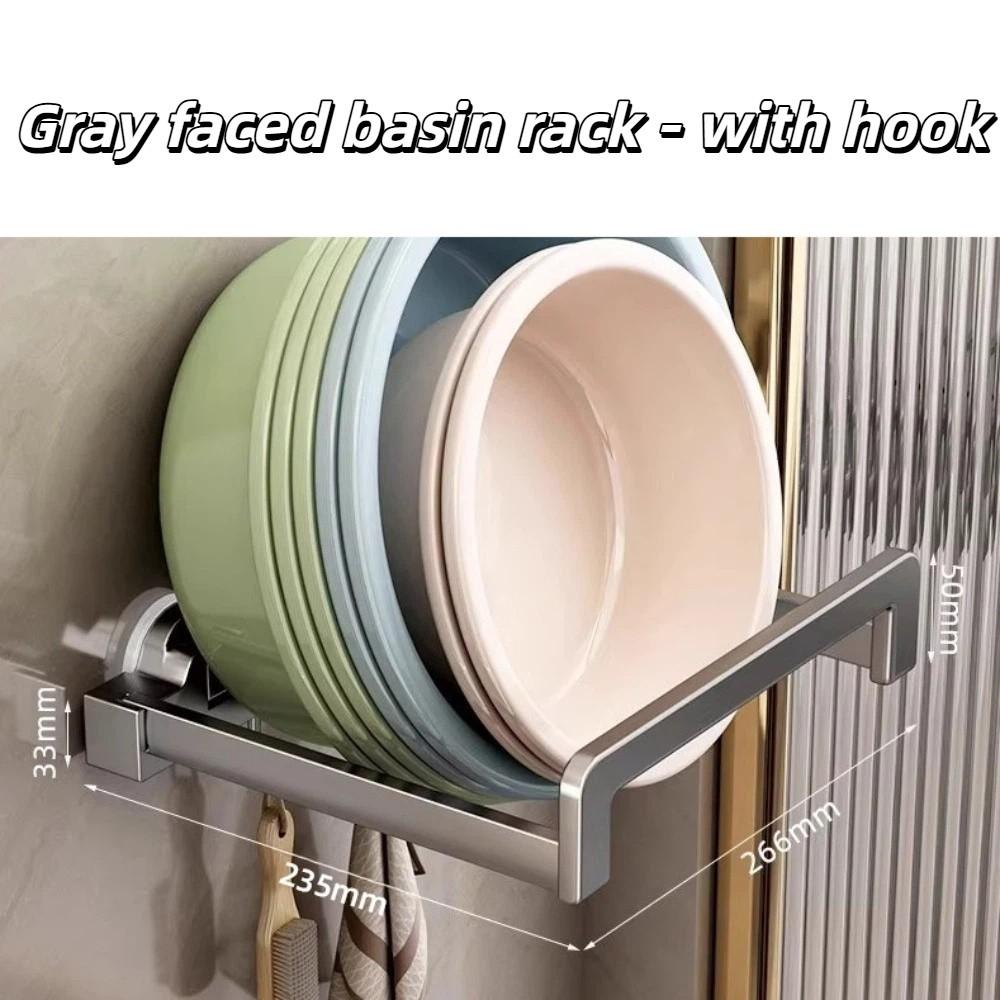 Telescopic Punch-Free Washbasin Storage Rack Wall Mounted No Drill Basin Holder Bathroom