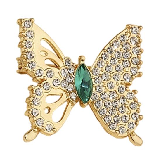 Butterfly Jewelry Accessory Vintage Rhinestone Brooch, Hollow Lapel Pin, Sweater Strong Buckle Brooch Cardigan Coat Suit Scarf Decor, Women