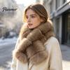 Daily Wear Neck Warmer Faux Fur Collar Scarf for Women, Plush Scarf, Winter Fluffy Gifts Men Scarves, Fashion Wrap Cold Weather, Thanksgiving